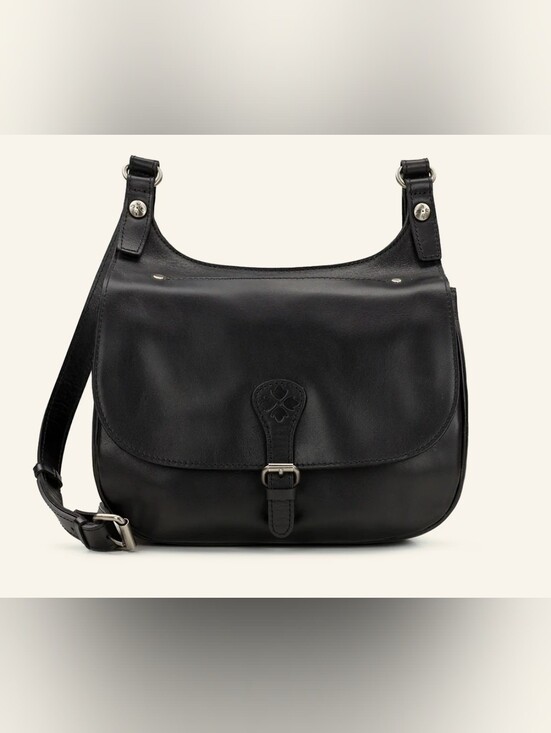 Patricia Nash Handbags - Patrica Nash London Saddle Heritage Black Leather Crossbody Bag